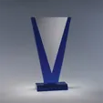 Ascendant Acrylic Award, 9.5 x 4 x 2 in Multi-Dimensional Shape — view 3