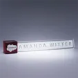 Accent Crystal Desk Nameplate with Optic Color Accents — view 2