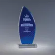 Flamma Blu Acrylic Award, 9" x 4" x 2"