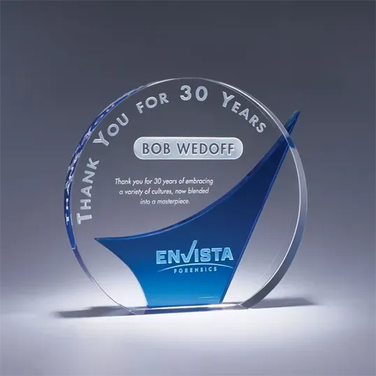 Metaphor Crystal Award, Clear and Blue