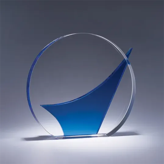 Metaphor Crystal Award, Clear and Blue — view 2