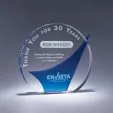 Metaphor Crystal Award, Clear and Blue