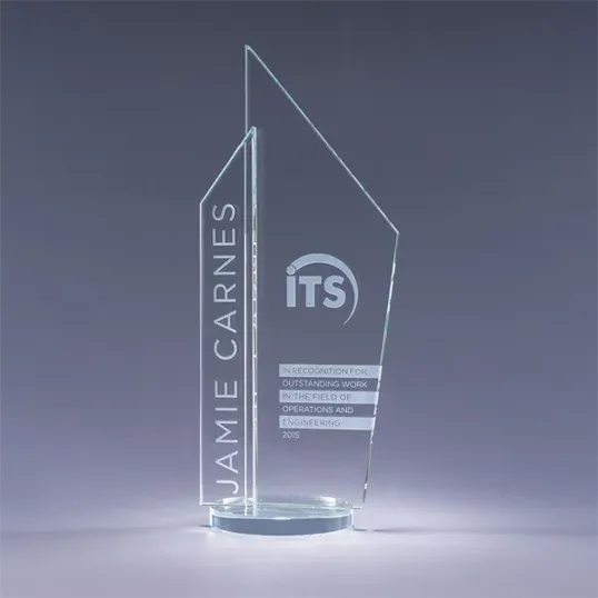Crystal Award with Side Accent — view 4
