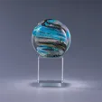 Helix Art Glass Crystal Award — view 3