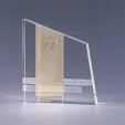Chroma Optic Crystal Award, 7.25 x 6.25 Inch