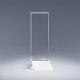 Structure Optic Crystal Award with Frosted Staircase Base — view 3