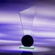 Exclaim Jade & Optic Crystal Award — view 2
