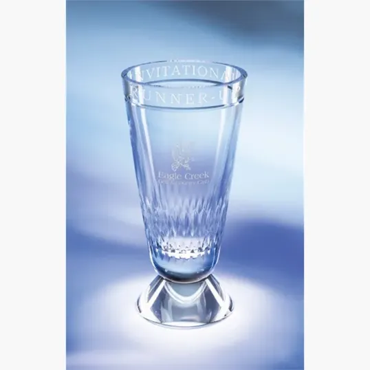 Expressions Hand-Blown Crystal Vase with Petal Cuts
