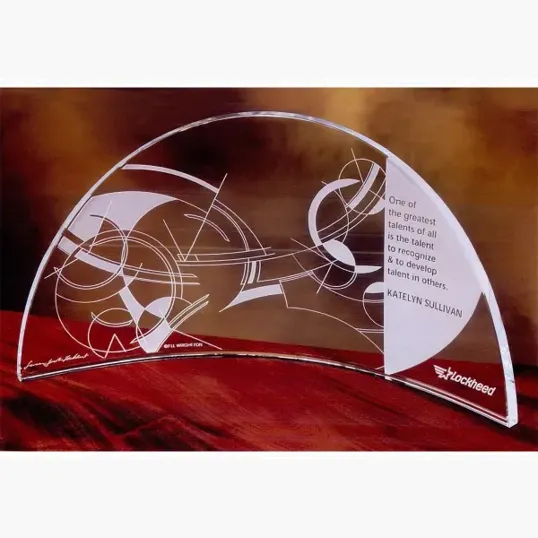 Wing Song Starphire Crystal Award by Frank Lloyd Wright