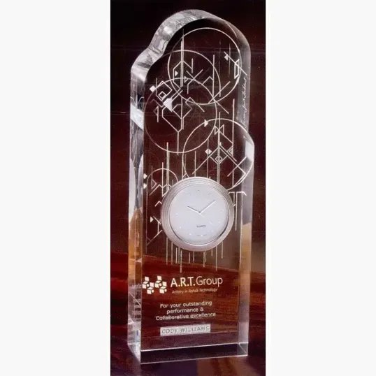 Time Warp Crystal Clock Award, Frank Lloyd Wright Collection