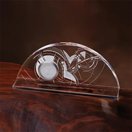 Frank Lloyd Wright Edge of Time Crystal Clock Award — view 2