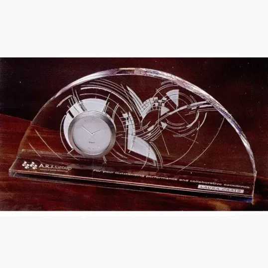Frank Lloyd Wright Edge of Time Crystal Clock Award