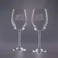 Colossal Etched Wine Glasses, Set of 2