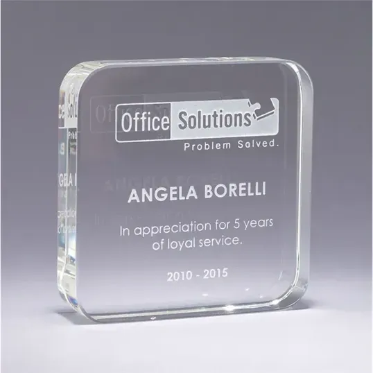 App Optic Crystal Paperweight