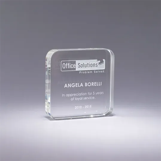 App Optic Crystal Paperweight — view 3