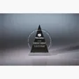 Icon Optic Crystal Award, Triangle — view 4