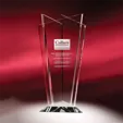 Trio Starphire Crystal Vase Award