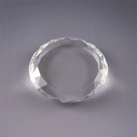 Kaleidoscope Crystal Paperweight, 3.5-Inch Round — view 2