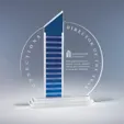 Forte Optic Crystal Perpetual Award with Name Plates