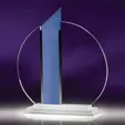 Forte Optic Crystal Perpetual Award with Name Plates — view 5