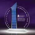 Forte Optic Crystal Perpetual Award with Name Plates — view 6