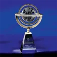 Omni Globe Award, Optic Crystal & Silver-Plated