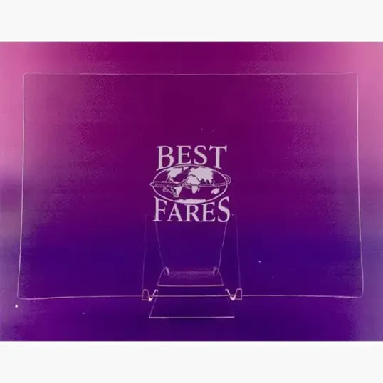 Rectangle Hostess Tray, 8" x 14" Bent Glass