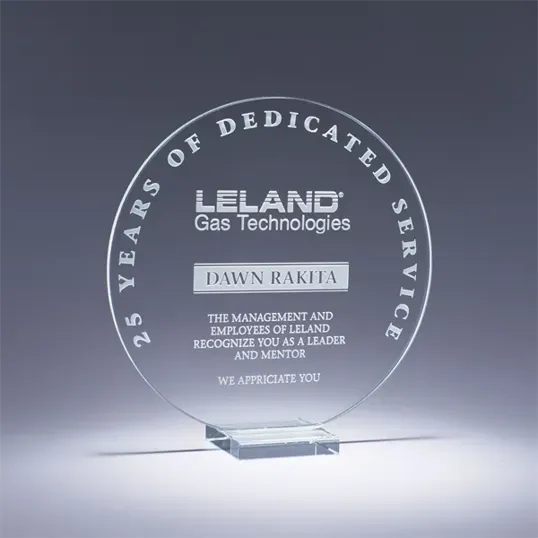 Serenity Crystal Award with Matching Base, Three Sizes