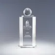 Optic Crystal Golf Award with Sculpted Golf Ball Topper — view 2