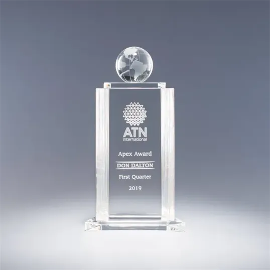 Hellenic/World Optic Crystal Tower Pedestal Award