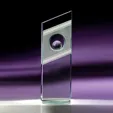 Fanfare Crystal Golf Award with Framed Crystal Golf Ball — view 3