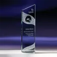 Crystal Perspective Award with Etched Globe