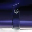 Crystal Perspective Award with Etched Globe — view 3