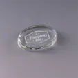 Ellipse Optic Crystal Paperweight