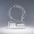 Realm Optic Crystal Award with Chrome Star