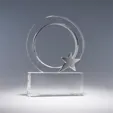 Realm Optic Crystal Award with Chrome Star — view 2