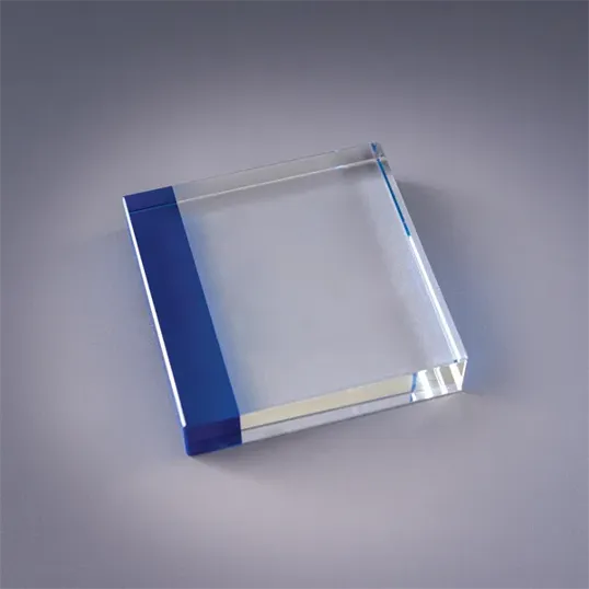 Variations Crystal Paperweight, Cobalt Blue and Clear — view 2