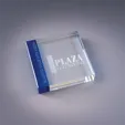 Variations Crystal Paperweight, Cobalt Blue and Clear