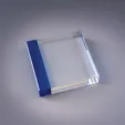 Variations Crystal Paperweight, Cobalt Blue and Clear — view 2