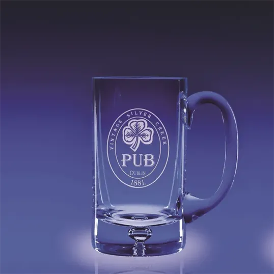 Scandia Hand-Blown Crystal Mug with Handle, 14 oz