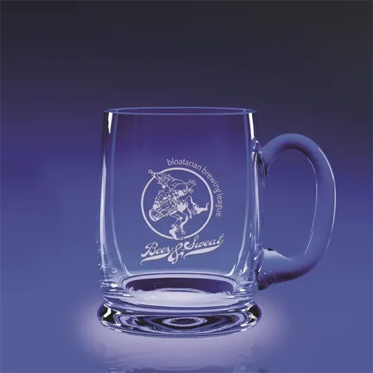 Prosit Hand-Blown Crystal Beer Mug, 18 oz