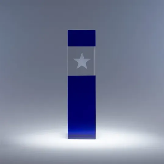 Star Tower Color Optic Crystal Award — view 2
