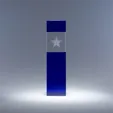 Star Tower Color Optic Crystal Award — view 2
