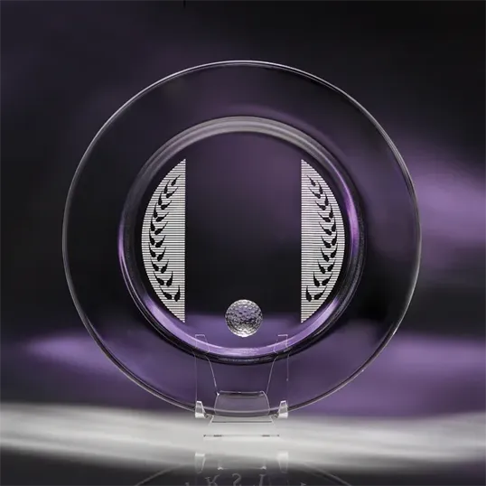 Presentation Glass Plate Award — view 2