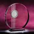 Neo-Metro Optic Crystal Clock with Deep Cut Accents — view 2