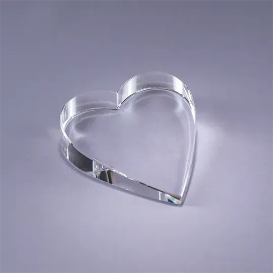 Heart Optic Crystal Paperweight — view 2