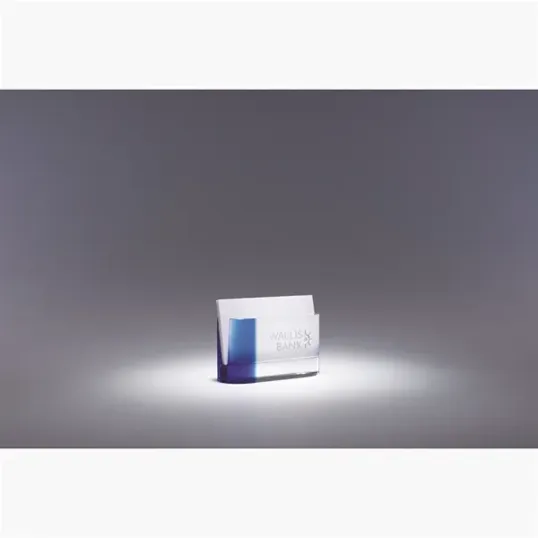 Color Optic Crystal Business Card Holder