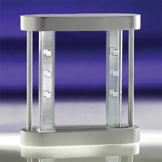 Plaque 3D Crystal Award with Etched Glass Panels — view 3