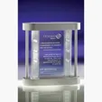 Plaque 3D Crystal Award with Etched Glass Panels