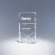 Kinetic Optic Crystal Award, 9" x 5" x 1.5"